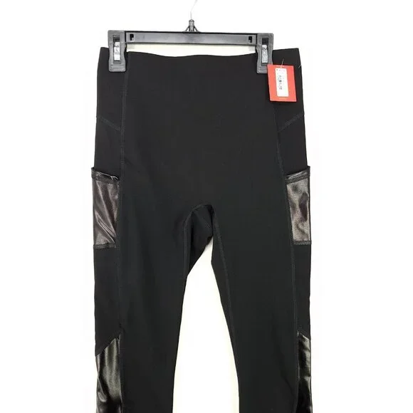 Spanx Every Wear Gloss Pockets Leggings Womens Size XS Very Black Tummy Control - Picture 7 of 16